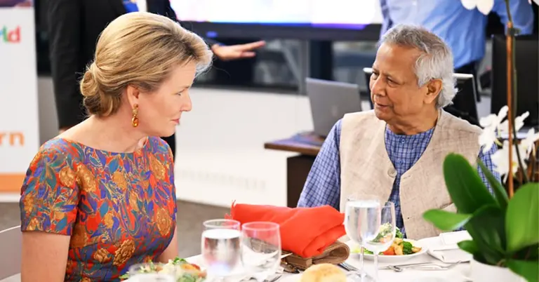 বেলজিয়ামের রাণী ম্যাথিল্ড ও প্রধান উপদেষ্টা ড. মুহাম্মদ ইউনূস